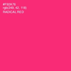 #F92A76 - Radical Red Color Image