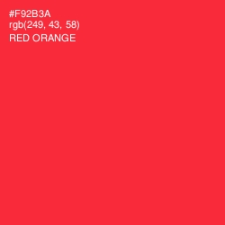 #F92B3A - Red Orange Color Image
