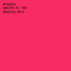 #F92B64 - Radical Red Color Image