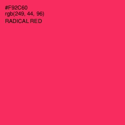 #F92C60 - Radical Red Color Image