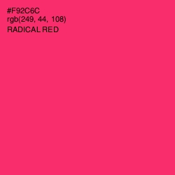 #F92C6C - Radical Red Color Image