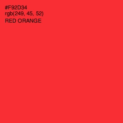 #F92D34 - Red Orange Color Image