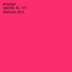 #F92D6F - Radical Red Color Image