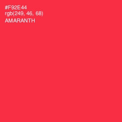 #F92E44 - Amaranth Color Image
