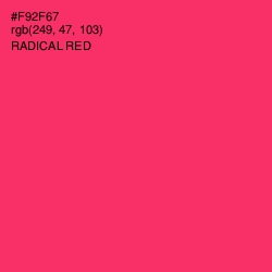 #F92F67 - Radical Red Color Image