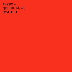 #F9301E - Scarlet Color Image