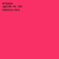 #F93066 - Radical Red Color Image