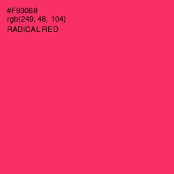 #F93068 - Radical Red Color Image