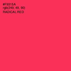 #F9315A - Radical Red Color Image