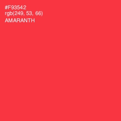 #F93542 - Amaranth Color Image