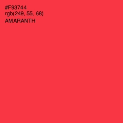 #F93744 - Amaranth Color Image