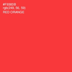 #F9383B - Red Orange Color Image