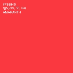 #F93840 - Amaranth Color Image