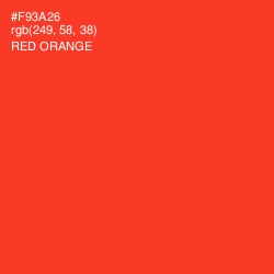 #F93A26 - Red Orange Color Image