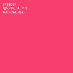 #F93D6F - Radical Red Color Image