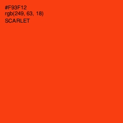#F93F12 - Scarlet Color Image