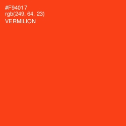 #F94017 - Vermilion Color Image