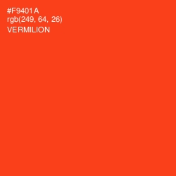 #F9401A - Vermilion Color Image