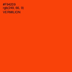 #F94209 - Vermilion Color Image