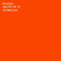 #F94500 - Vermilion Color Image