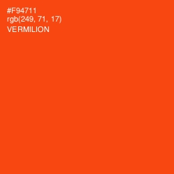 #F94711 - Vermilion Color Image