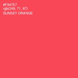 #F94757 - Sunset Orange Color Image