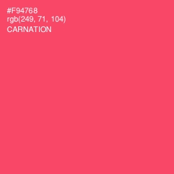 #F94768 - Carnation Color Image
