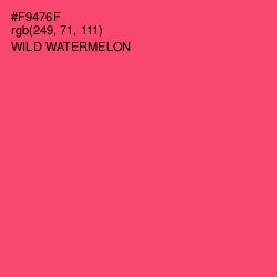 #F9476F - Wild Watermelon Color Image