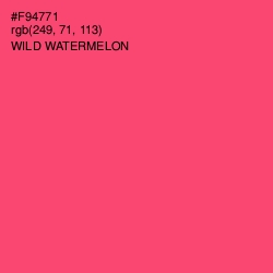 #F94771 - Wild Watermelon Color Image