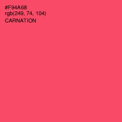 #F94A68 - Carnation Color Image