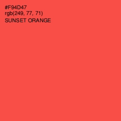 #F94D47 - Sunset Orange Color Image