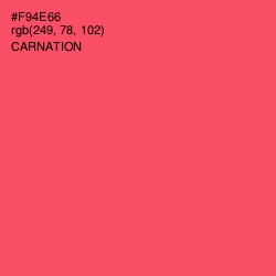 #F94E66 - Carnation Color Image