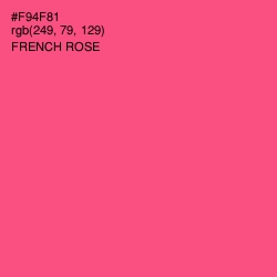 #F94F81 - French Rose Color Image