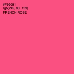 #F95081 - French Rose Color Image