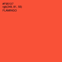 #F95137 - Flamingo Color Image