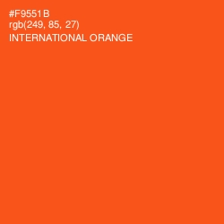 #F9551B - International Orange Color Image