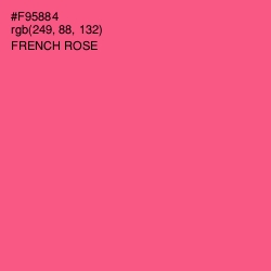 #F95884 - French Rose Color Image
