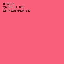 #F95E7A - Wild Watermelon Color Image