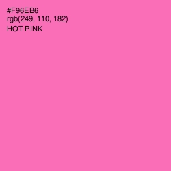 #F96EB6 - Hot Pink Color Image