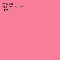 #F97D98 - Froly Color Image