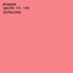 #F9838B - Geraldine Color Image