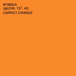 #F9892A - Carrot Orange Color Image