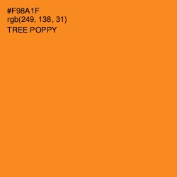 #F98A1F - Tree Poppy Color Image