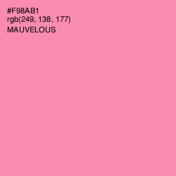 #F98AB1 - Mauvelous Color Image