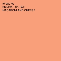 #F9A07A - Macaroni and Cheese Color Image