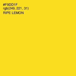 #F9DD1F - Ripe Lemon Color Image