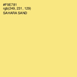 #F9E781 - Sahara Sand Color Image