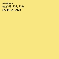 #F9E881 - Sahara Sand Color Image