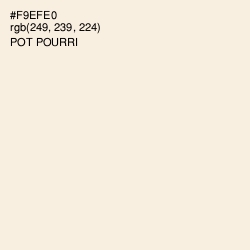 #F9EFE0 - Pot Pourri Color Image