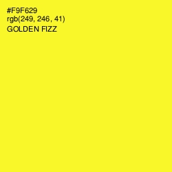 #F9F629 - Golden Fizz Color Image